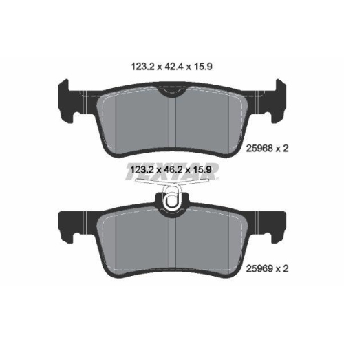 TEXTAR Bremsbelagsatz, Scheibenbremse Q+