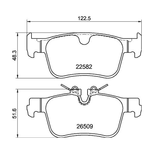 HELLA Bremsbelagsatz, Scheibenbremse