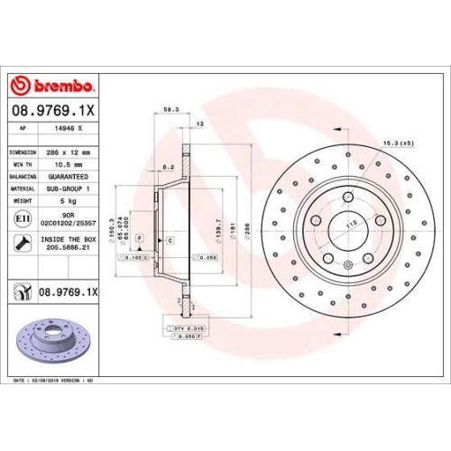 BREMBO Bremsscheibe XTRA LINE - Xtra