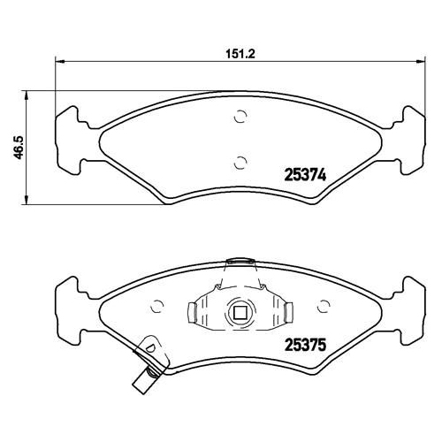 BREMBO Bremsbelagsatz, Scheibenbremse PRIME LINE