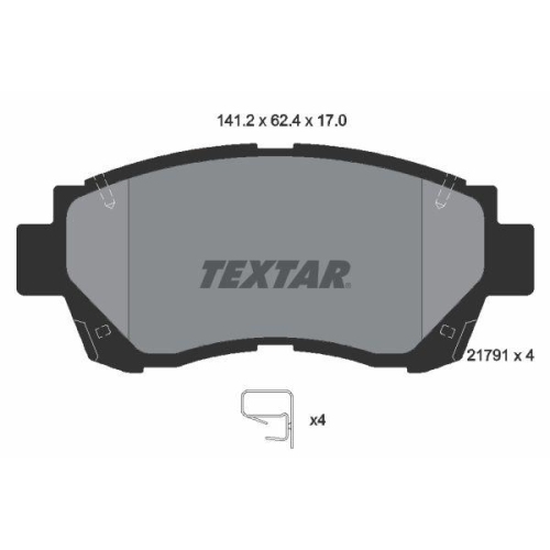 TEXTAR Bremsbelagsatz, Scheibenbremse