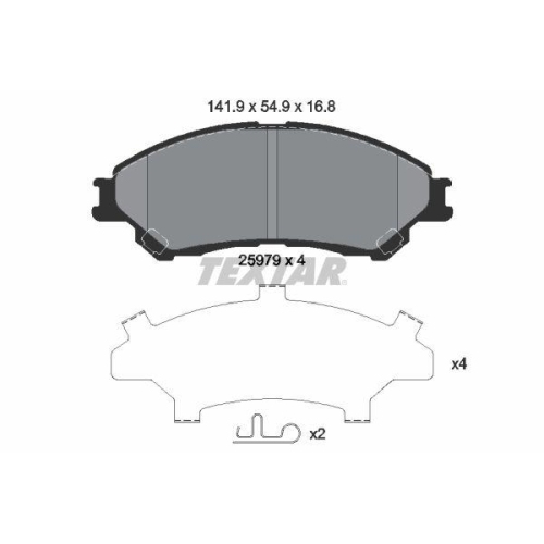 TEXTAR Bremsbelagsatz, Scheibenbremse