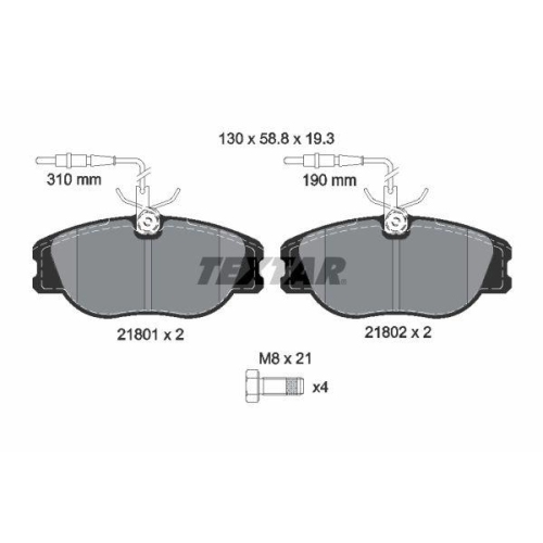 TEXTAR Bremsbelagsatz, Scheibenbremse Q+