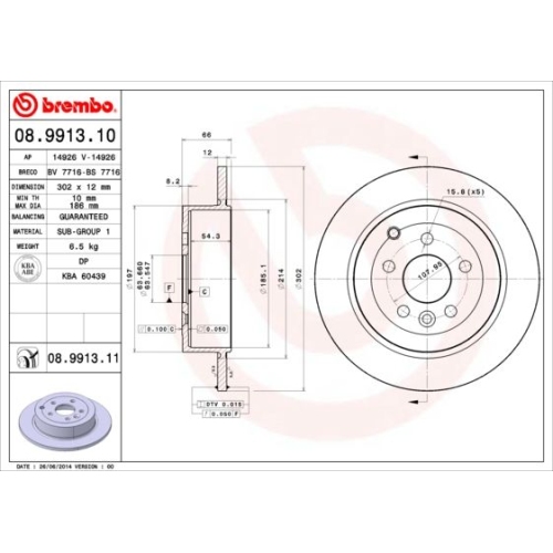 BREMBO Bremsscheibe PRIME LINE - UV Coated