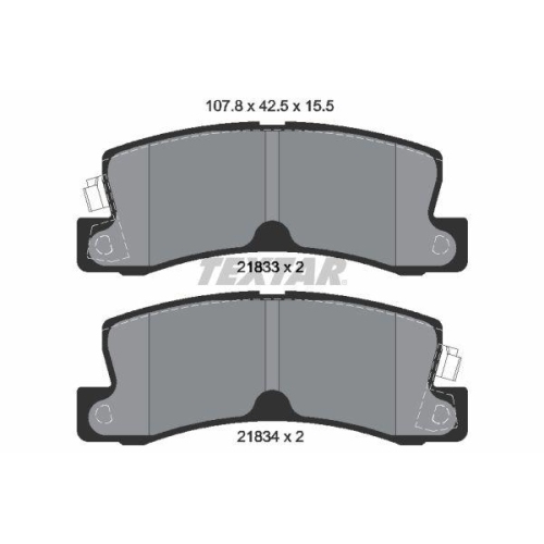 TEXTAR Bremsbelagsatz, Scheibenbremse
