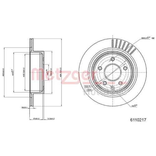 METZGER Bremsscheibe GREENPARTS