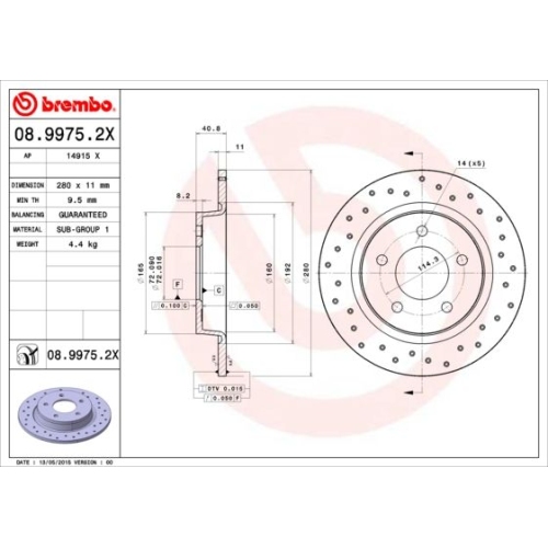 BREMBO Bremsscheibe XTRA LINE - Xtra