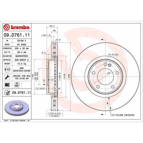 BREMBO Bremsscheibe PRIME LINE - UV Coated