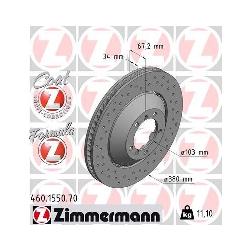 ZIMMERMANN Bremsscheibe FORMULA Z