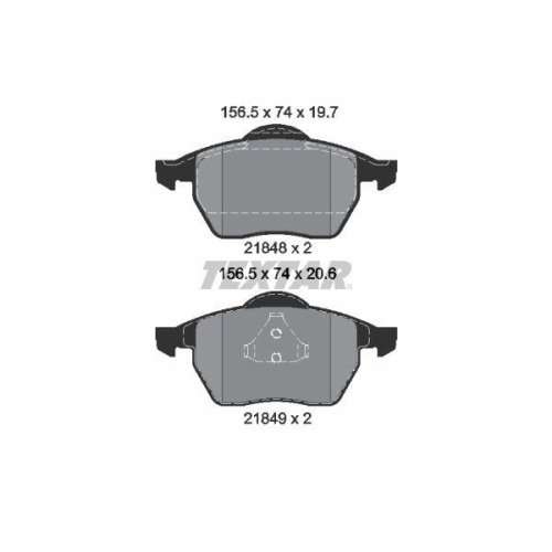 TEXTAR Bremsbelagsatz, Scheibenbremse Q+