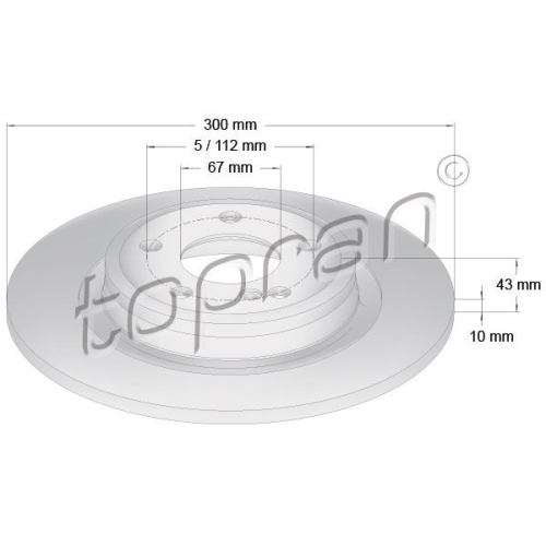 TOPRAN Bremsscheibe COATED