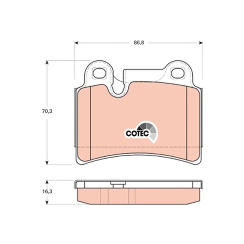 TRW Bremsbelagsatz, Scheibenbremse COTEC