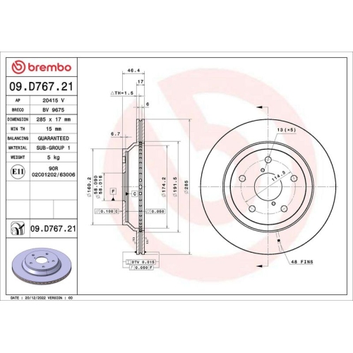 BREMBO Bremsscheibe PRIME LINE - UV Coated