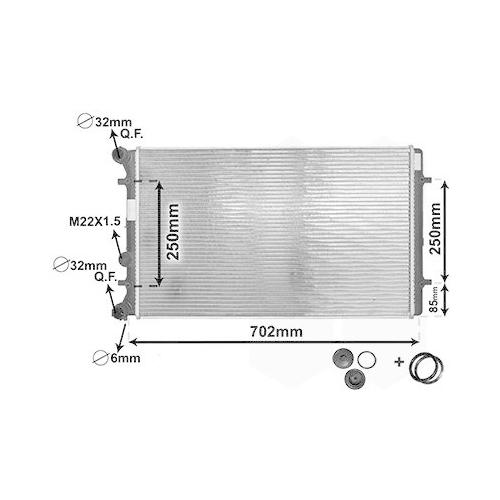 VAN WEZEL Kühler, Motorkühlung *** IR PLUS ***