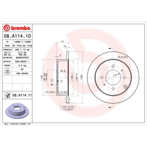 BREMBO Bremsscheibe PRIME LINE - UV Coated