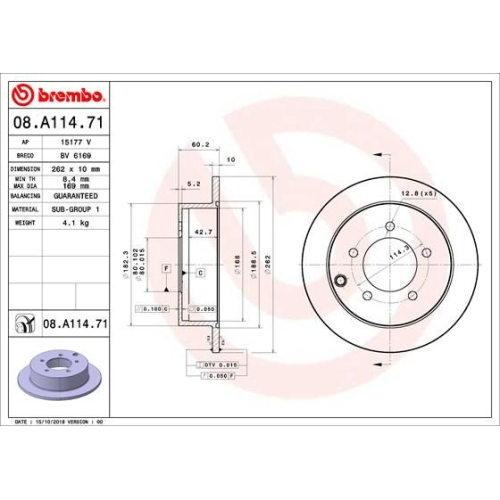 BREMBO Bremsscheibe PRIME LINE - UV Coated