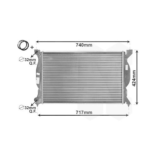 VAN WEZEL Kühler, Motorkühlung *** IR PLUS ***