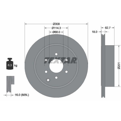 TEXTAR Bremsscheibe PRO