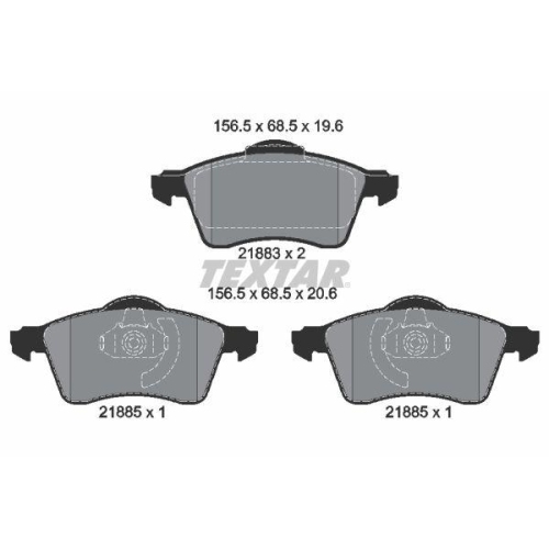 TEXTAR Bremsbelagsatz, Scheibenbremse Q+