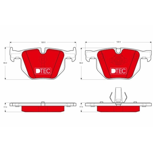 TRW Bremsbelagsatz, Scheibenbremse DTEC COTEC