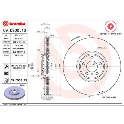 BREMBO Bremsscheibe PRIME LINE - Composite