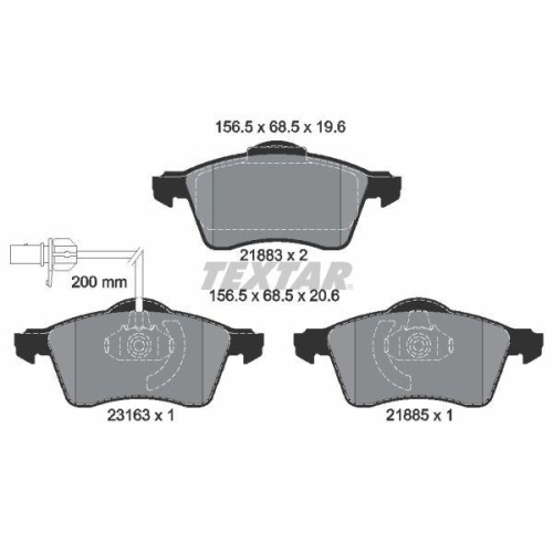 TEXTAR Bremsbelagsatz, Scheibenbremse Q+