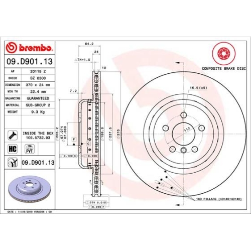 BREMBO Bremsscheibe PRIME LINE - Composite