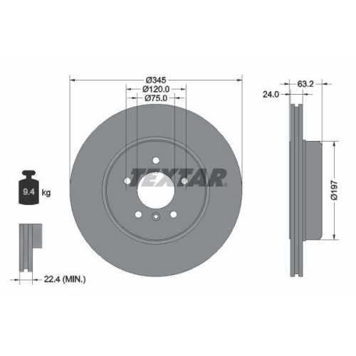 TEXTAR Bremsscheibe PRO