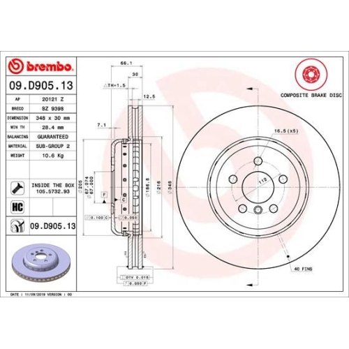 BREMBO Bremsscheibe PRIME LINE - Composite