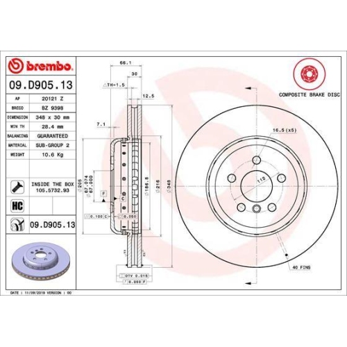 BREMBO Bremsscheibe PRIME LINE - Composite