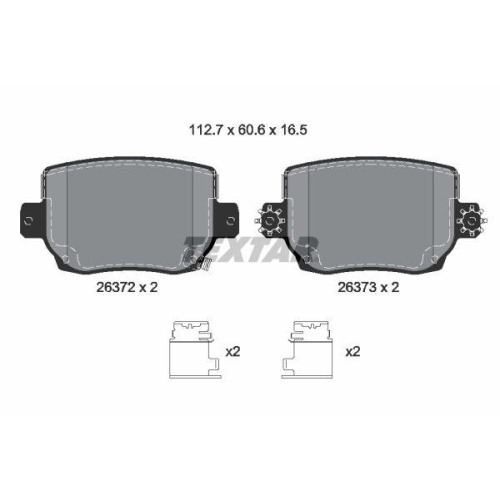 TEXTAR Bremsbelagsatz, Scheibenbremse Q+