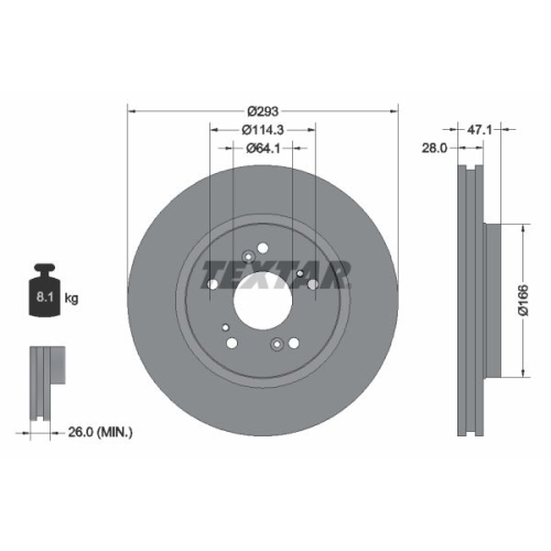 TEXTAR Bremsscheibe PRO