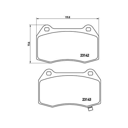 BREMBO Bremsbelagsatz, Scheibenbremse PRIME LINE