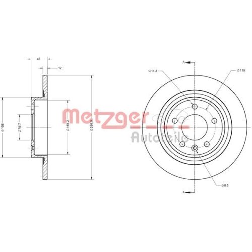 METZGER Bremsscheibe GREENPARTS