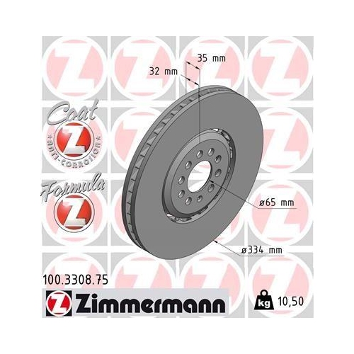 ZIMMERMANN Bremsscheibe FORMULA Z