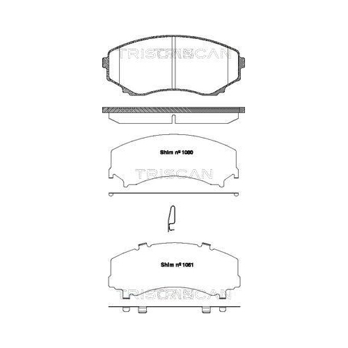 TRISCAN Bremsbelagsatz, Scheibenbremse