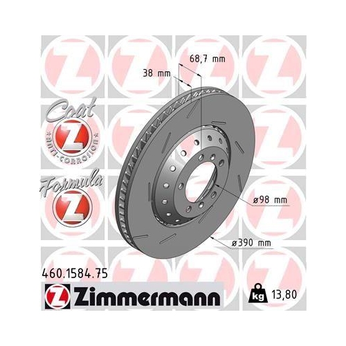 ZIMMERMANN Bremsscheibe FORMULA Z