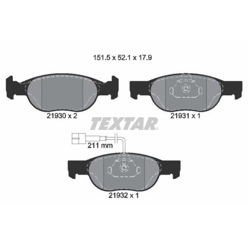 TEXTAR Bremsbelagsatz, Scheibenbremse Q+