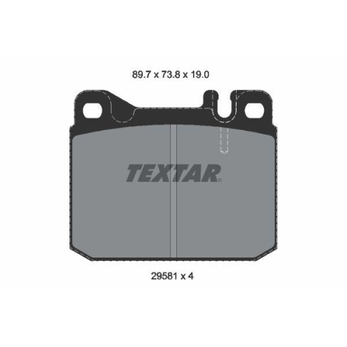 TEXTAR Bremsbelagsatz, Scheibenbremse