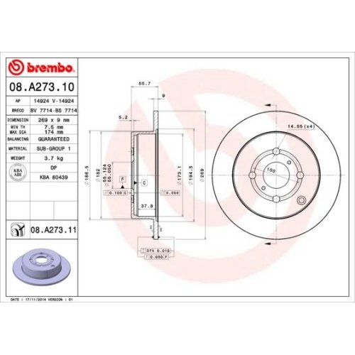 BREMBO Bremsscheibe PRIME LINE - UV Coated