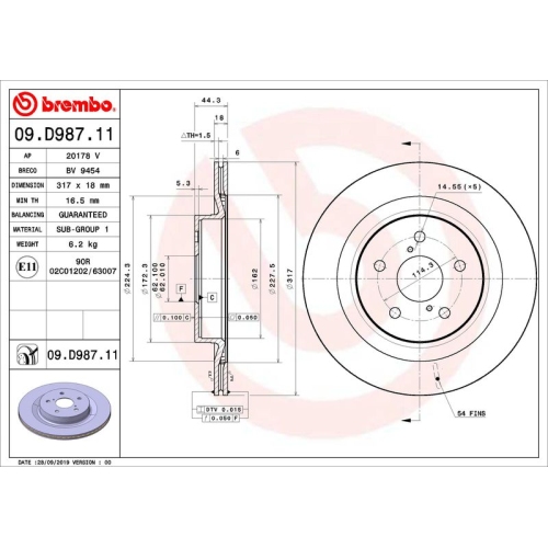 BREMBO Bremsscheibe PRIME LINE - UV Coated