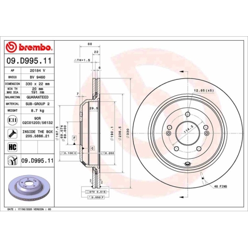 BREMBO Bremsscheibe PRIME LINE - UV Coated