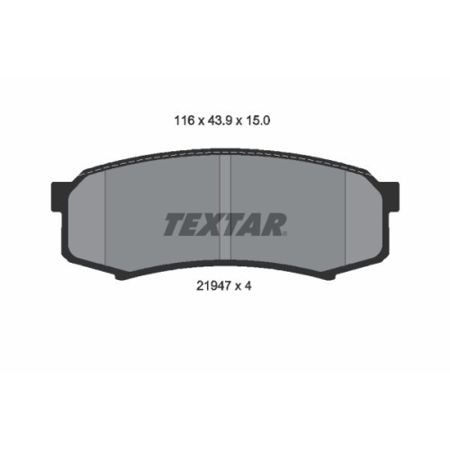 TEXTAR Bremsbelagsatz, Scheibenbremse