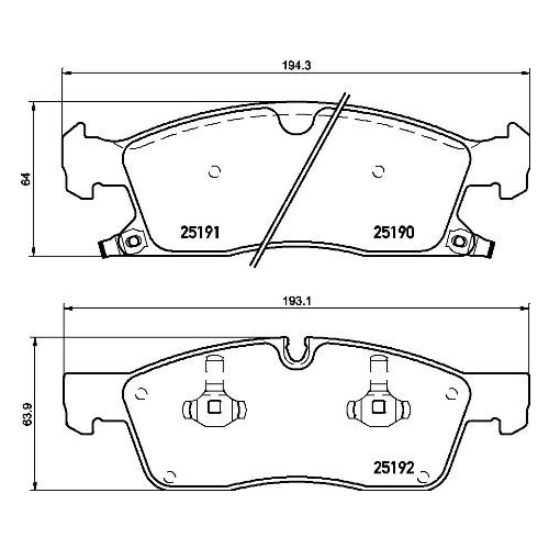 BREMBO Bremsbelagsatz, Scheibenbremse PRIME LINE