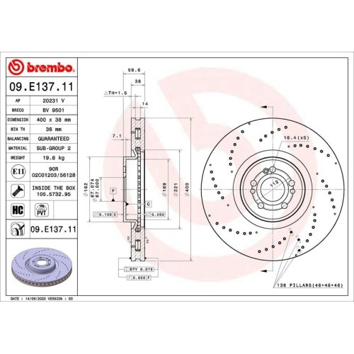 BREMBO Bremsscheibe PRIME LINE - UV Coated