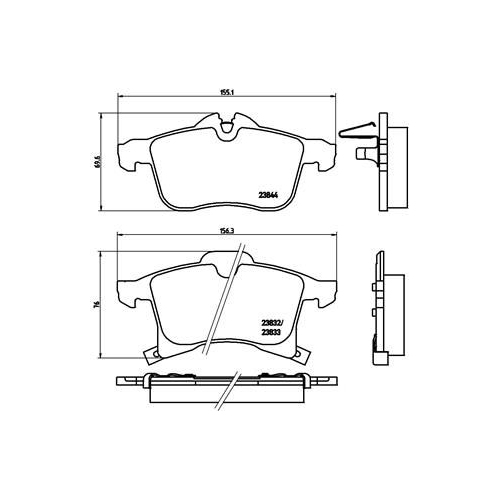 BREMBO Bremsbelagsatz, Scheibenbremse PRIME LINE