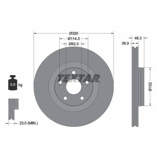 TEXTAR Bremsscheibe