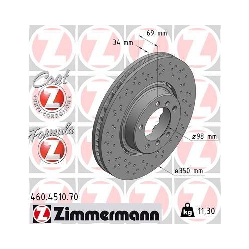 ZIMMERMANN Bremsscheibe FORMULA Z