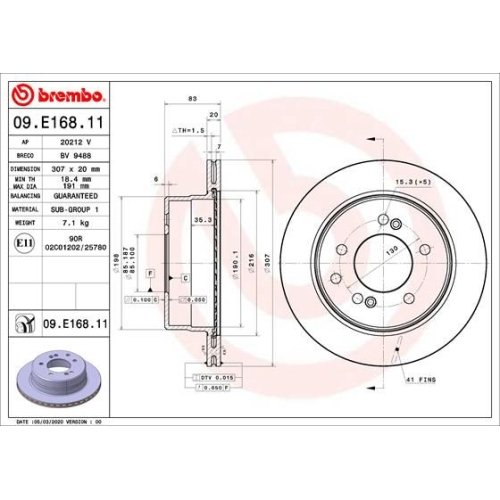 BREMBO Bremsscheibe PRIME LINE - UV Coated