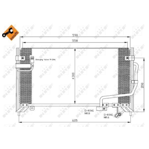 NRF Kondensator, Klimaanlage EASY FIT